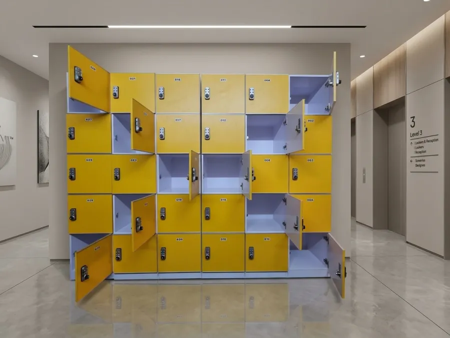 Lockers de plástico PVC de colores fabricados por LockSteel