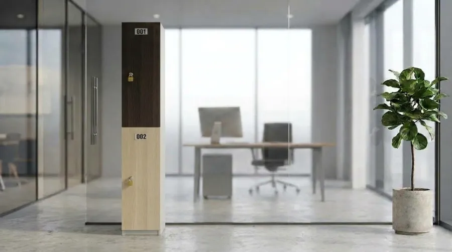 Locker de plástico de 2 puertas