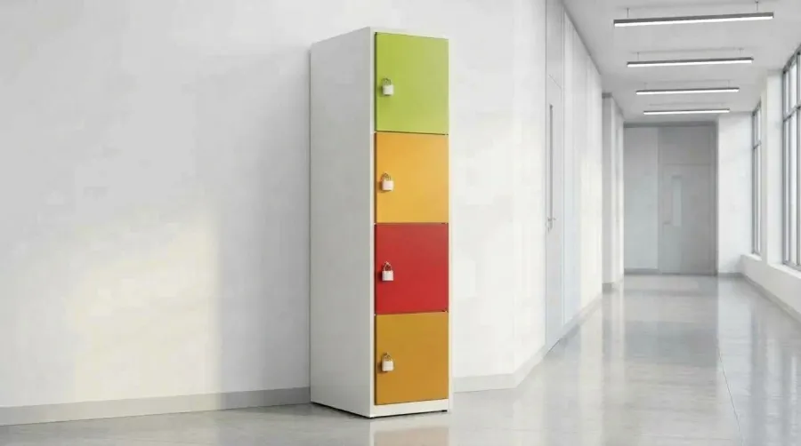 Locker de plástico de 4 puertas