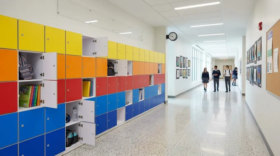 Locker de plástico escolar multicolor