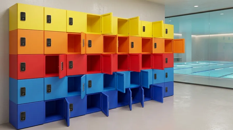 Locker de plástico para alberca y spa