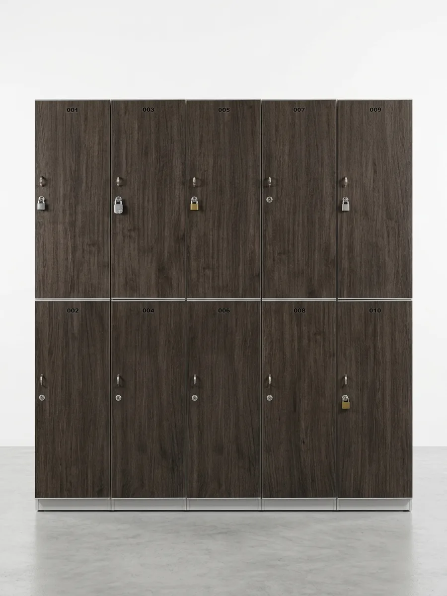 Lockers de madera de 10 puertas - LockSteel