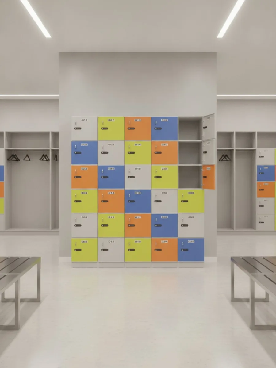 Vestidor de lockers de plástico multicolor - LockSteel